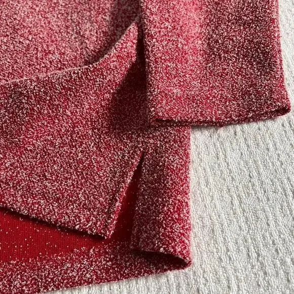 TEDDI Vintage Pullover Sweater Mock Neck Womens Medium 3/4 Zip Long Sleeve - Picture 5 of 9